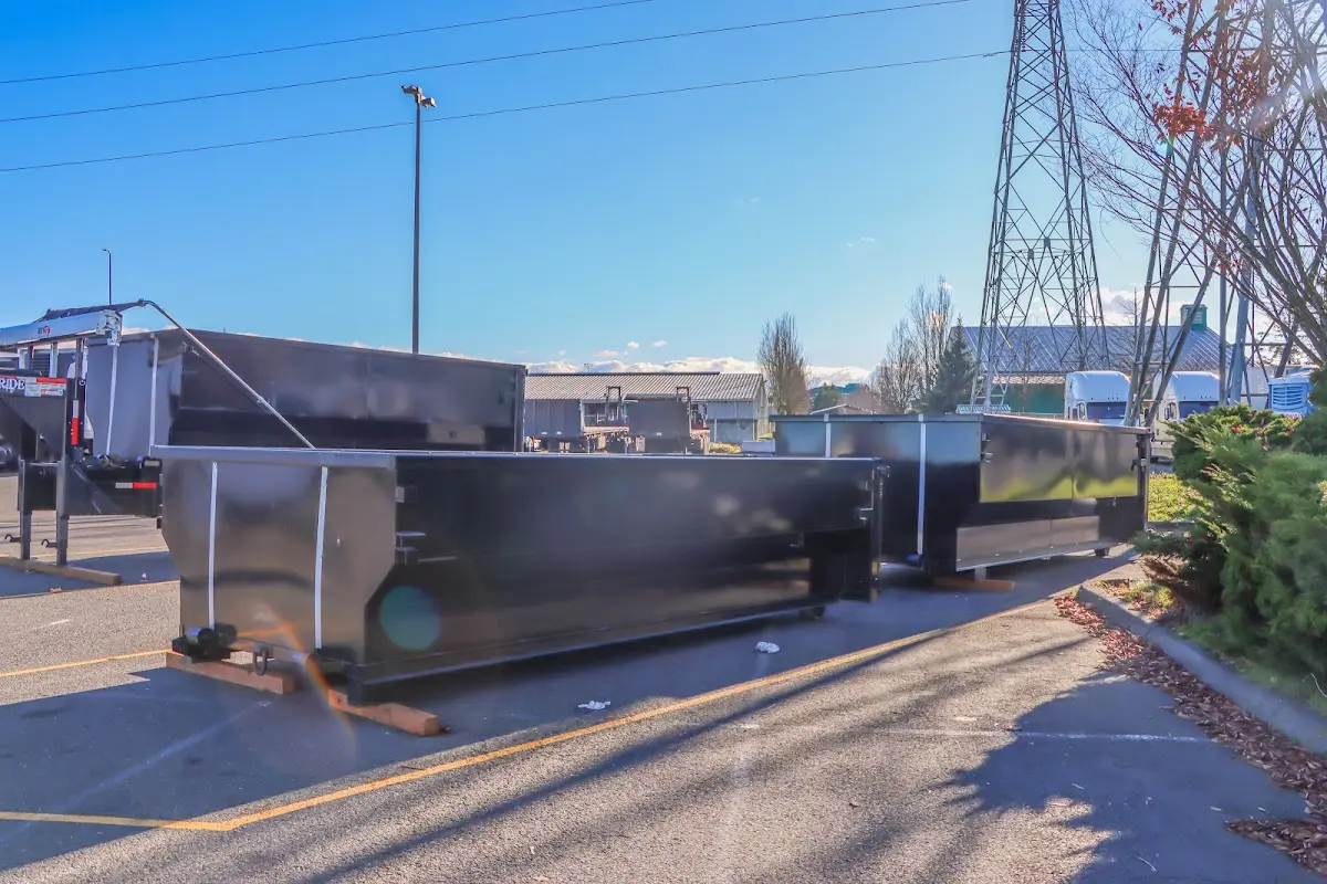 Roll-off dumpster ready for waste disposal at job site for Estate Cleanout Dumpster Rental in Hartford